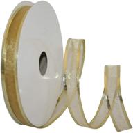 🎀 reliant ribbon sheer glitz 3 wired edge ribbon, gold - 5/8 inch x 25 yards: product review and buying guide logo