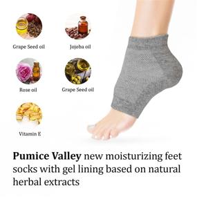 img 2 attached to 🦶 Revitalize Cracked Feet with 2 Pairs of Moisturizing Heel Sleeves - Unisex Reusable Foot Moisturizer with Soft Gel Lining, Ideal Treatment for Dry, Cracked Feet - Women & Men (Breathable Cotton)