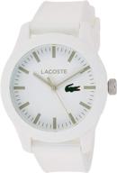 часы lacoste.12.12 белого цвета для мужчин, модель 2010762: стильный текстурированный ремешок и классический дизайн. логотип