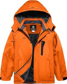 img 4 attached to GEMYSE Waterproof Windproof Fluorescent Boys' Jacket - Ultimate Protection for Outdoor Activities