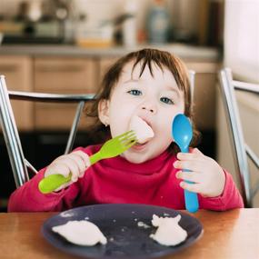 img 3 attached to Plaskidy Plastic Kids Forks - 16-Piece Toddler Forks Set | BPA-Free, Dishwasher Safe, Brightly Colored Utensils | Ideal for Kids and Toddlers | Flatware Set for Mealtime