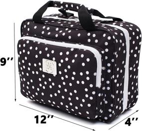 img 2 attached to XL Hanging Toiletry and Makeup Organizer Bag- Large 💼 Cosmetic Bag for Women with Multiple Pockets (Black Polka Dot)