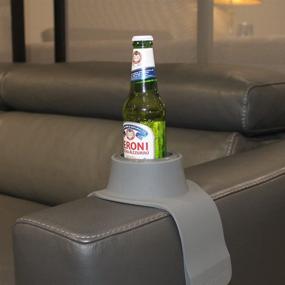 img 3 attached to 🛋️ CouchCoaster - The Best Sofa Drink Holder, Sleek Steel Grey Design