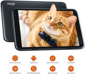 img 3 attached to Hyjoy 8'' Kids Tablet - Full HD Touchscreen, 32GB Storage, Quad-Core Processor, Long Battery Life, Dual Camera - Black