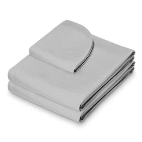 img 2 attached to Saloniture Premium Microfiber Massage Table Sheet Set - Complete with Flat and Fitted Sheets, Face Cradle Cover - Light Gray - Ideal for Spa and Facial Treatments!