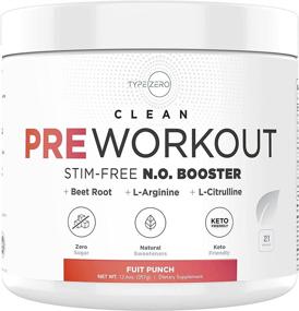 img 4 attached to Introducing Ultra Clean Stim Free Pump Pre Workout + Nitric Oxide Booster (Fruit Punch) - Harness the Power of Beetroot, 7G Arginine Citrulline Malate, Betaine, Beta A, ACV+ - Experience a Sugar/Caffeine Free Natural Non Stim Preworkout for Both Men and Women