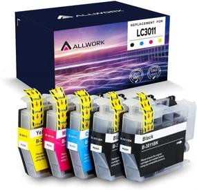 img 4 attached to Allwork Compatible LC3011 Ink Cartridges for Brother MFC-J690DW, MFC-J895DW, MFC-J497DW, MFC-J491DW Inkjet Printer - 5 Pack (2KCMY)