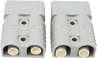 🔌 enhanced performance: x-haibei gray battery quick connector kit, 175 amp, 1/0 gauge plug for easy connect and disconnect in winch, forklift, and trailer applications logo