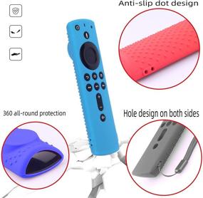 img 1 attached to 📱 Fistick Remote Cover: Durable Silicone Case for Stick TV Firestick Remote 4k - Black+Red