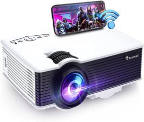 img 4 attached to 🎥 Bonsaii Full HD 1080P WiFi Movie Projector - 200" Display, 5500L Outdoor Projector with Speakers - Compatible with Android/iOS/Laptop/HDMI/USB/SD/VGA