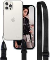 📱 ringke air shoulder strap for iphone 12 pro max case, crossbody necklace lanyard with clear tpu silicone phone cover for 6.7-inch (2020) - clear logo