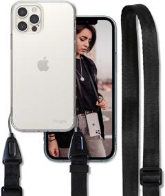 img 4 attached to 📱 Ringke Air Shoulder Strap for iPhone 12 Pro Max Case, Crossbody Necklace Lanyard with Clear TPU Silicone Phone Cover for 6.7-inch (2020) - Clear