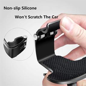 img 1 attached to 📱 360 Degree Rotation Car Phone Mount: Dashboard Clip Holder for 4.7-6.5 inch Smartphones (Black)