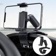 📱 360 degree rotation car phone mount: dashboard clip holder for 4.7-6.5 inch smartphones (black) logo