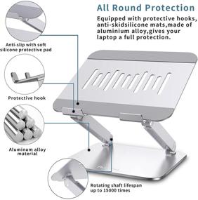 img 3 attached to Регулируемый эргономичный алюминиевый ноутбук-стенд