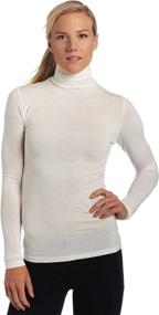 img 1 attached to 👚 Cuddle Duds Women's Softwear Stretch Long Sleeve Turtle Neck Top