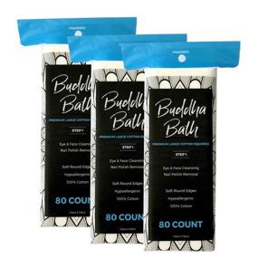 img 4 attached to 🛀 BUDDHA BATH Premium Thick All Natural Pure Cotton Squares - Hypoallergenic - No Fillers - Lint Free - Eye & Face Makeup Remover Pad - Microblading - All Skin Needs (240 Count) Step 1: Ultimate Skincare Solution!