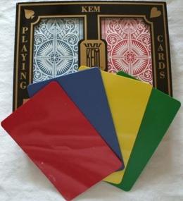 img 1 attached to 🎉 Win Big with 2 Free Cut Cards and Premium KEM Arrow Red Blue Playing Cards in Bridge Size Regular Index