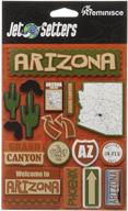 enhance your crafts with 🌵 reminisce jet setters self-adhesive epoxy embellishments-arizona logo