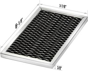 img 3 attached to 🍽️ GE JX81J Microwave Recirculating Charcoal Filter - WB02X11124, WB06X10823 (2-Pack)