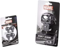 🚗 pilot automotive universal marvel punisher car shift knob and valve cap combo kit - official collectible merchandise for better seo logo