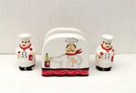 ack tuscany colorful plump bistro chef hand painted napkin, salt & pepper shakers set: a vibrant tableware delight logo