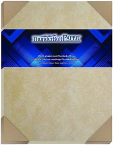 img 4 attached to 📜 Pack of 50 Old Parchment-Like Paper Sheets - 8.5 X 11 Inches Size for Letters and Flyers - Vintage Colored Aged Paper Resembling Parchment, 60# Text Weight (≈24# Bond), Not a Card Weight