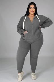 img 3 attached to Tycorwd Sweatsuits Loungewear Tracksuit Black 2XL Sports & Fitness in Team Sports