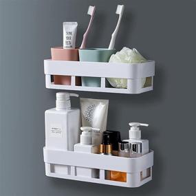 img 4 attached to Adhesive CLEKOD Bathroom Organizer Toothbrush