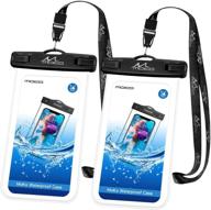 📱 moko waterproof phone pouch [2 pack], underwater phone case dry bag with lanyard - compatible with iphone 13/13 pro max/12/12 pro max/11 pro max, x/xr/xs max, 8/7, samsung s21/s10/s9, note 10/9/8 logo