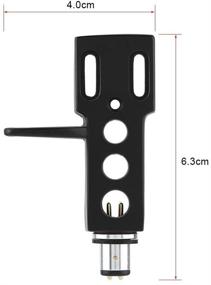 img 1 attached to 🔧 PUSOKEI Universal Turntable Phono Headshell Mount Replacement: Ideal with 4 Lead Wires for Versatile LP Phono Performance