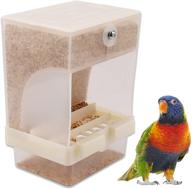 🐦 no-mess parrot feeder cage accessories - automatic bird feeder for budgerigar canary cockatiel finch parakeet seed food container logo