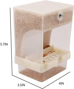 img 3 attached to 🐦 No-Mess Parrot Feeder Cage Accessories - Automatic Bird Feeder for Budgerigar Canary Cockatiel Finch Parakeet Seed Food Container