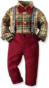 img 3 attached to PENNSULA BABY Christmas Gentleman Suspenders: Stylish Boys' Clothing for the Festive Season