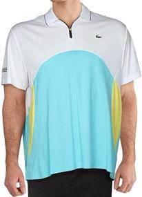 img 1 attached to 👕 Lacoste Sport Sleeve Colorblock Blue Lemon Navy Men's Shirt Apparel