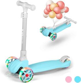 img 4 attached to XJD Toddler Scooter: 3 Wheel Kick Scooter for Girls & Boys, Adjustable Height, Extra-Wide Deck, PU Flashing Wheels, Lightweight Kids Scooter for Children (2-8 Years Old)
