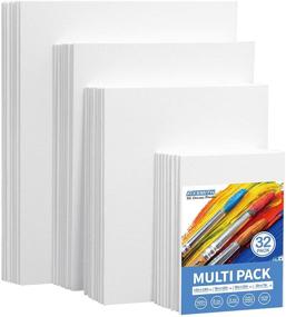 img 4 attached to 🖼️ FIXSMITH Painting Canvas Panels Multi Pack - Set of 32, 100% Cotton, Primed White Canvases for Acrylic, Oil, and Other Wet or Dry Art Media - Ideal Art Gift for Kids, Adults, Beginners - 5x7, 8x10, 9x12, 11x14 (8 of Each)