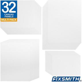img 1 attached to 🖼️ FIXSMITH Painting Canvas Panels Multi Pack - Set of 32, 100% Cotton, Primed White Canvases for Acrylic, Oil, and Other Wet or Dry Art Media - Ideal Art Gift for Kids, Adults, Beginners - 5x7, 8x10, 9x12, 11x14 (8 of Each)