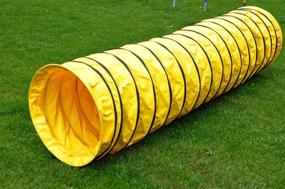 img 1 attached to 🏃 10-Foot Long Agility Tuff Tunnel for Cool Runners - Made with Heavy-Duty 16oz PVC, Perfect for Home Practice