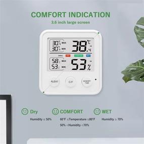 img 2 attached to Room Thermometer and Humidity Gauge - Digital Hygrometer Indoor thermometer with dual sensors for Home, Bedroom, Basement, and Greenhouse - Temperature Humidity Monitor with 24H Max/Min Record Display