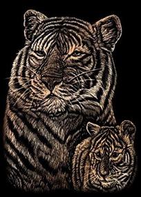 img 1 attached to 🎨 ROYAL BRUSH COPMIN-102 Mini Copper Foil Engraving Art Kit: Tiger and Cub - 5 by 7 Inches