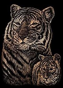 img 2 attached to 🎨 ROYAL BRUSH COPMIN-102 Mini Copper Foil Engraving Art Kit: Tiger and Cub - 5 by 7 Inches