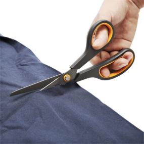 img 1 attached to 🔪 CCR Scissors 8 Inch Soft Comfort-Grip Handles: Titanium Coated, Sharp Blades - 4-Pack