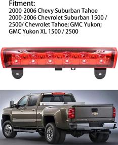 img 2 attached to 🔴 Красный светодиодный стоп-сигнал высокого монтажа для Chevy Suburban Tahoe/GMC Yukon 2000-2006 (3-й тормозной свет)