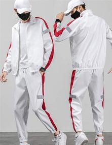 img 2 attached to Tebreux Tracksuit Athletic Sweatsuits Running Men's Clothing