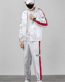 img 3 attached to Tebreux Tracksuit Athletic Sweatsuits Running Men's Clothing