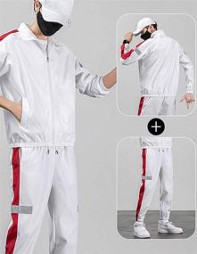 img 1 attached to Tebreux Tracksuit Athletic Sweatsuits Running Men's Clothing