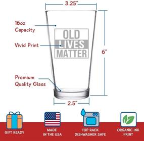 img 1 attached to 🍷 Commemorative Old Lives Matter Wine and Beer Glass Set: Perfect Birthday or Retirement Gift for Senior Citizens; Ideal Parent Gag Gift for Mom, Dad, Grandma, and Grandpa; Proudly Made in USA