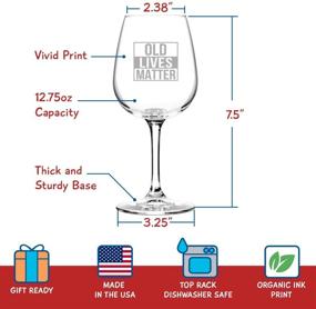 img 2 attached to 🍷 Commemorative Old Lives Matter Wine and Beer Glass Set: Perfect Birthday or Retirement Gift for Senior Citizens; Ideal Parent Gag Gift for Mom, Dad, Grandma, and Grandpa; Proudly Made in USA