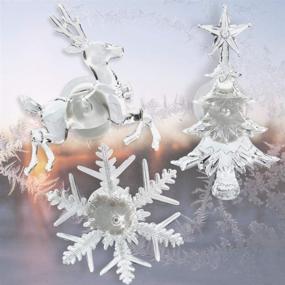 img 2 attached to Set of 3 LED Lighted Holiday Window Decorations - Reindeer, Christmas Tree, Snowflake - Color Changing Lights - Festive Christmas Decor - Night Light Window Clings